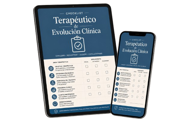 Mockup del bono: Checklist Terapéutico de Evolución Clínica
